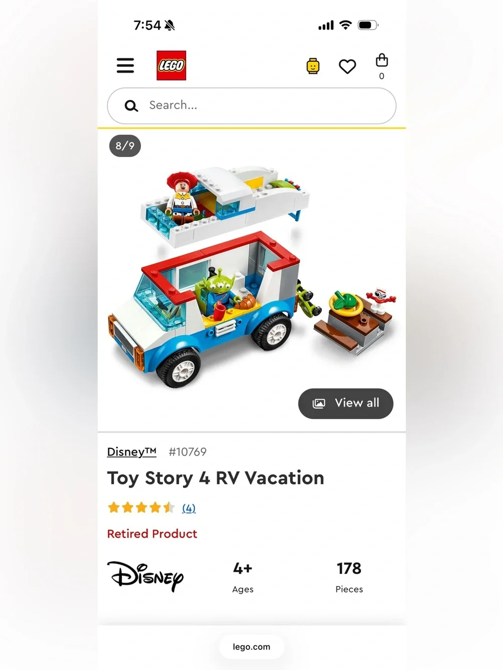 Complete LEGO 10769 Toy Story 4 RV Vacation